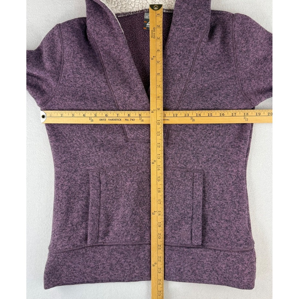 NIKE ACG Women Purple Long Sleeve Fleece Front Pocket Pullover Hoodie Medium - Picture 2 of 7